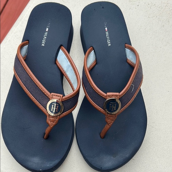 Tommy Hilfiger Blue and Brown Sandals - Picture 2 of 11